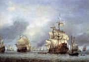 willem van de velde  the younger The Taking of the English Flagship the Royal Prince Spain oil painting artist